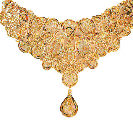 22ct Gold Necklace | Jali Filigree Collection 22ct Gold Necklace | Jali Filigree Collection