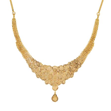 22ct Gold Round Gold Pendant with CZ Stones PureJewels
