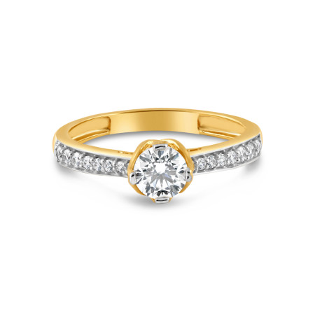 22ct Gold CZ Ring for Women | Size M 1/2