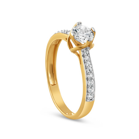 22ct Gold CZ Ring for Women | Size M 1/2