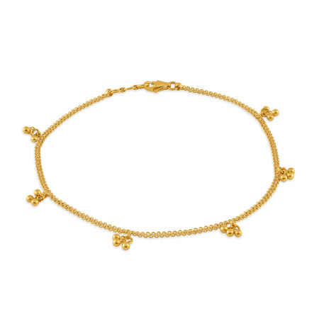 Gold Anklet For Women | 10 Inches
