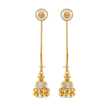 22ct Gold Sui Dhaga Earring with Jumkha