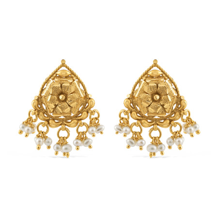 22ct Gold Stud Earring with Pearl
