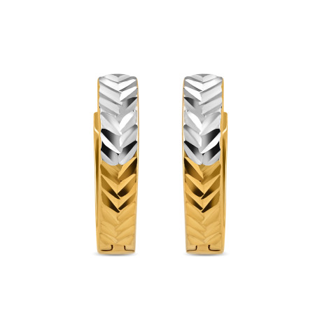 Gold Bali Earring | With Rhodium Finish