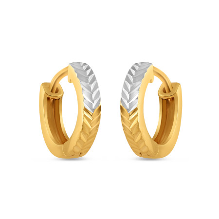 Gold Bali Earring | With Rhodium Finish