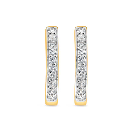 22ct Gold Hoop Earring | With CZ Stones