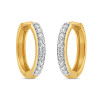 22ct Gold Hoop Earring | With CZ Stones