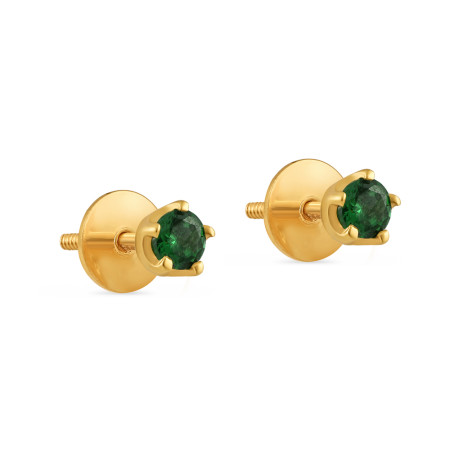 22ct Gold Stud Earring with CZ Stone