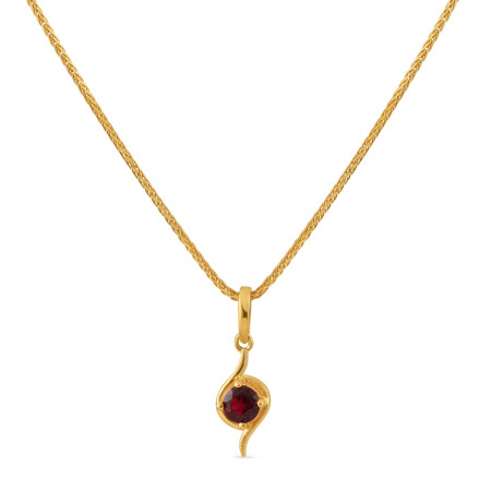22ct Gold Pink CZ Stone Pendant