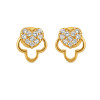 22ct Gold Heart Stud with CZ Stone