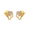 22ct Gold Heart Stud with CZ Stone