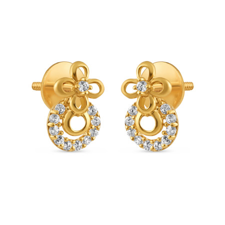 22ct Gold Flora Fancy Earring Stud