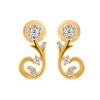 22ct Gold Earring Fancy Stud with CZ Stones