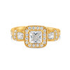 22ct Gold CZ Trinity Engagement Ring  | Size O