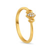 22ct Gold White CZ Ring | Size M