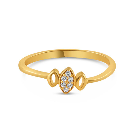 22ct Gold White CZ Ring | Size M