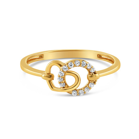 22ct Gold Heart Shaped Engagement Ring | Size M