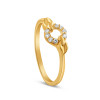 22ct Gold CZ with Leaf Style Ring | Size L