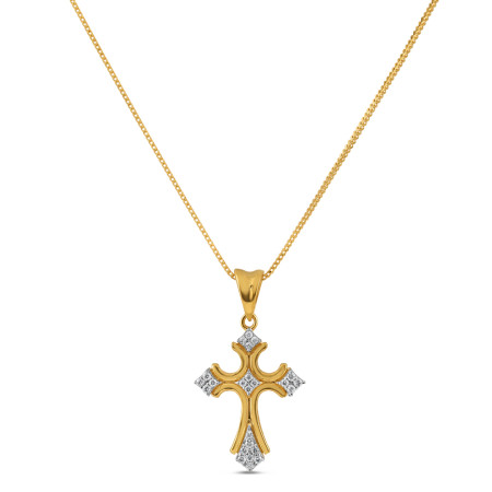 Holy Cross Gold Pendant