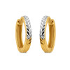22ct Gold Hoop Earring with Rhodium Finish
