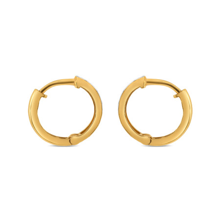 22ct Gold Hoop Earring with Rhodium Finish