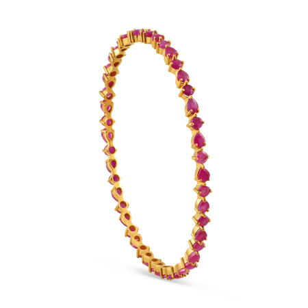22ct Gold Bangle with Ruby Stone