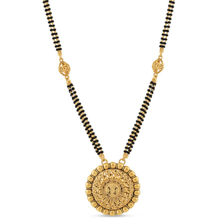 22ct Gold Mangalsutra with Antique finish | 18 Inches
