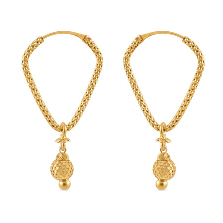 22ct Gold Fancy Hoop Earring