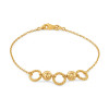 22ct Gold Disc Charm Bracelet | 7 Inches