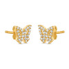 Butterfly Stud Earring with CZ Stones
