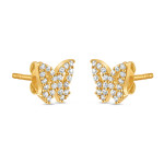 Schmetterling-Ohrstecker mit CZ-Steinen Schmetterling-Ohrstecker mit CZ-Steinen
