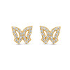 Butterfly Stud Earring with CZ Stones