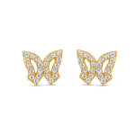 Schmetterling-Ohrstecker mit CZ-Steinen Schmetterling-Ohrstecker mit CZ-Steinen