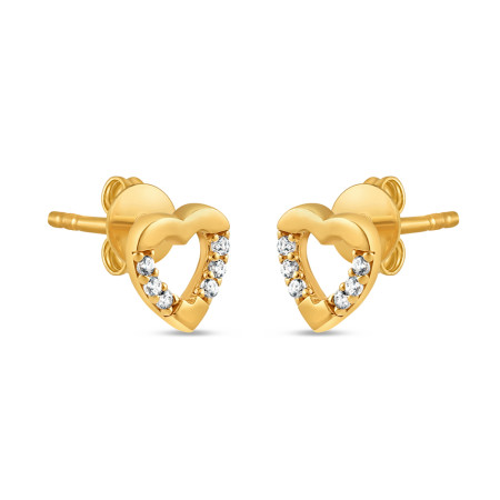 22ct Gold Heart Shaped Earring