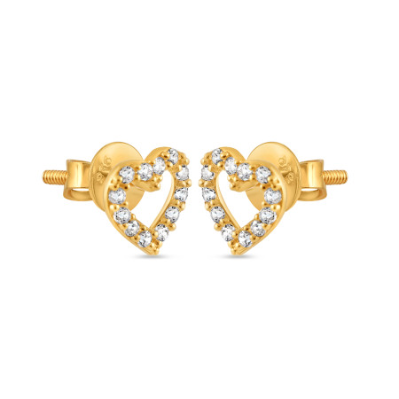 Gold Heart Earring