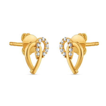 22ct Gold CZ Stud Earring
