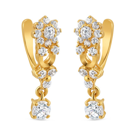 22ct Gold Earring with CZ Stones