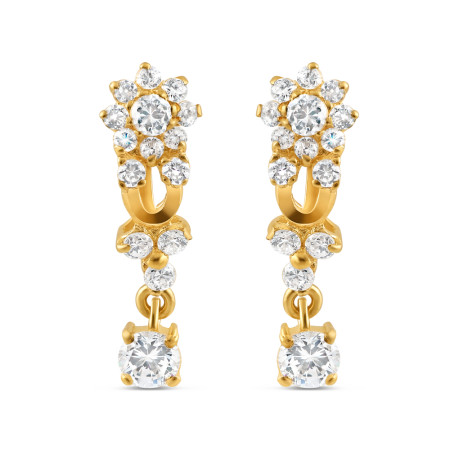 22ct Gold Earring with CZ Stones
