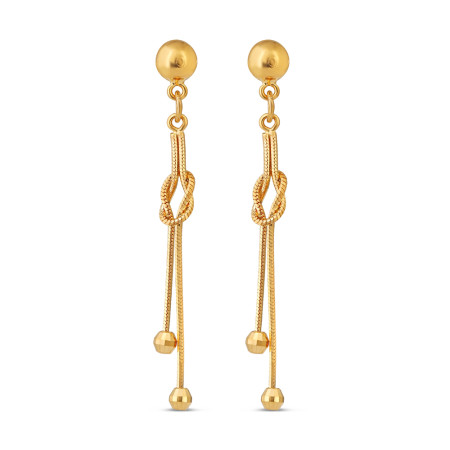 Gold Drop Earring in 22ct | 1.5 Inches