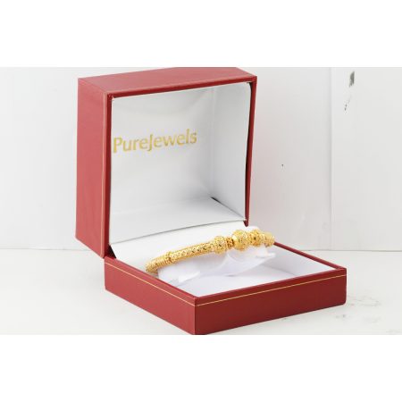 22ct Gold Bridal Kada Bangle | Jali Collection | Size 2.5