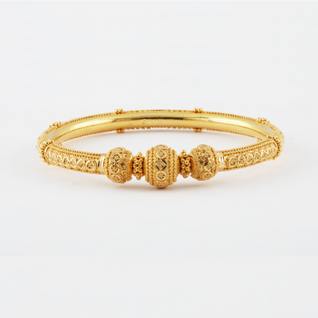 22ct Gold Bridal Kada Bangle | Jali Collection | Size 2.5