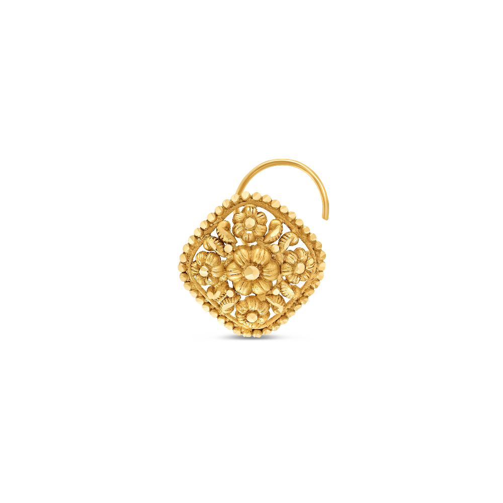 Square Mosaic Nose Pin