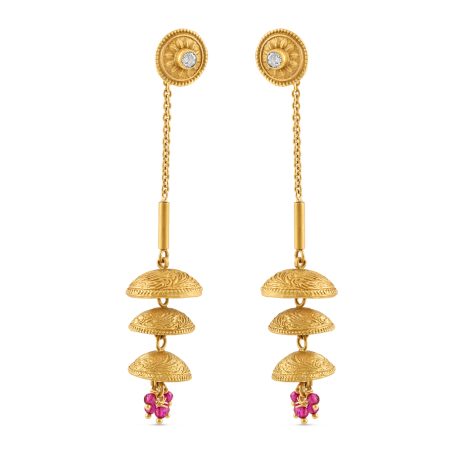 22ct Gold Earring with Jumkha