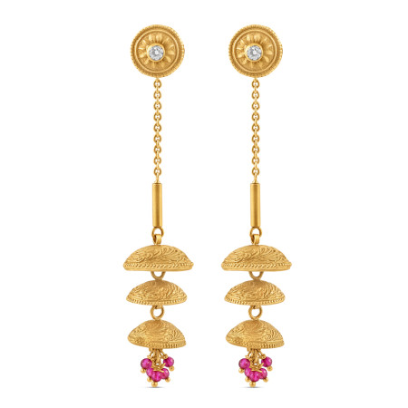 22ct Gold Earring with Jumkha