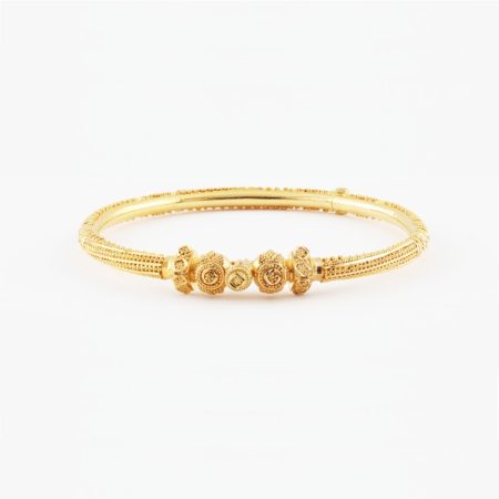 22ct Gold Bauble Bangle | Jali Collection | Size 2.6