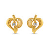 Single Stone Heart Stud Earring