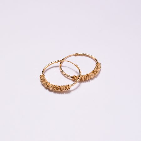 22ct Gold Bali with Gold Beads