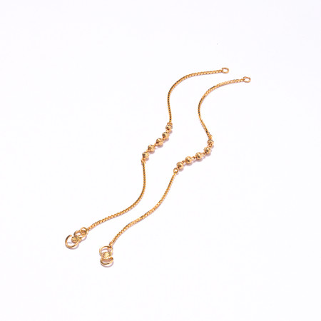 22ct Gold Beads Baby Bracelet Pair | 5 Inches