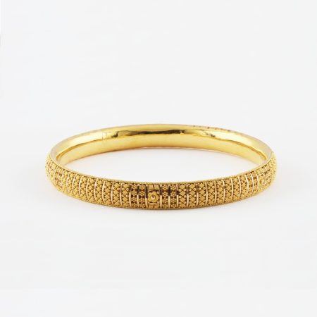 22ct Gold Filigree Bangle | Jali Collection | Size 2.8
