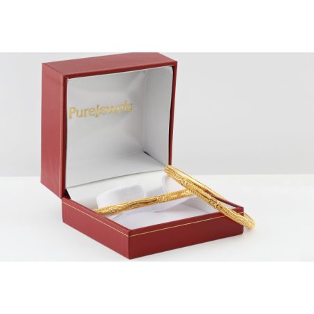 22ct Gold Filigree Daily Wear Bangle | Jali Collection | Size 2.8